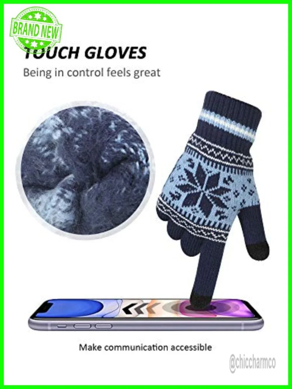 6 Pairs Touchscreen Winter Gloves for Women Men Running Warm Knit Acrylic